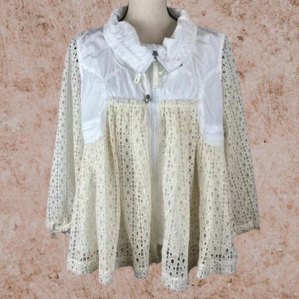 Anthropologie Hei Hei Eyelet Windbreaker